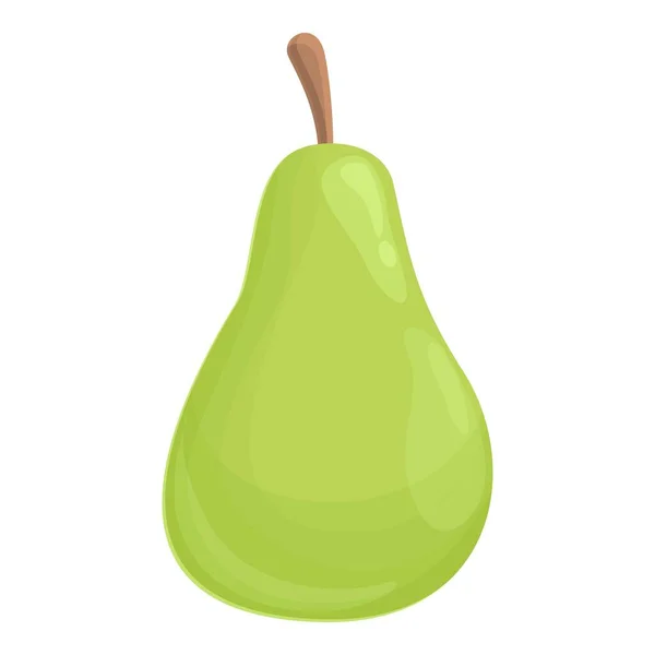 Green pear icon cartoon vector. Fruit image — Vector de stock