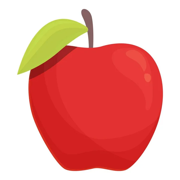 Червоне яблуко значок мультфільм вектор. Фруктова їжа — стоковий вектор