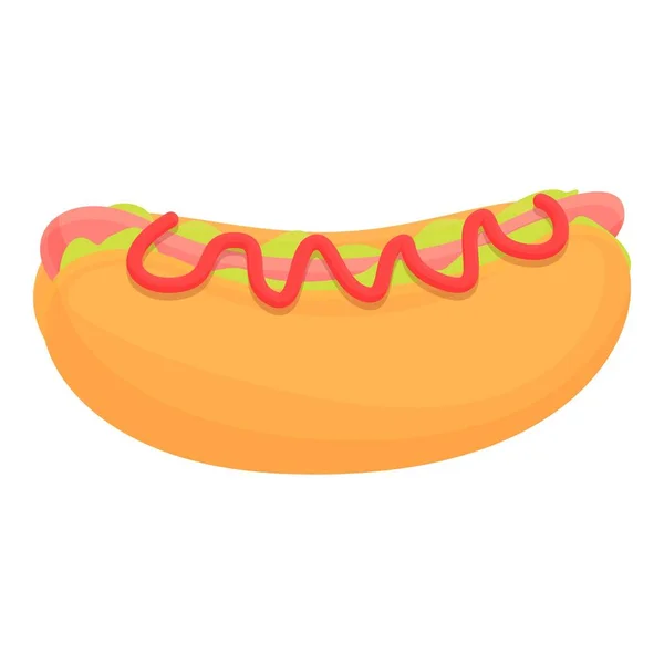 Hot dog icon cartoon vector. Food hotdog — 图库矢量图片