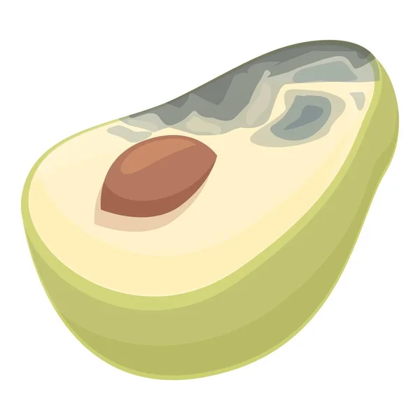 Contaminated avocado icon cartoon vector. Fruit bacteria - Stok Vektor