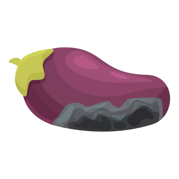 Contaminated eggplant icon cartoon vector. Microbe food — Διανυσματικό Αρχείο
