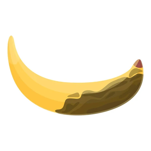 Contaminated banana icon cartoon vector. Food virus — 图库矢量图片