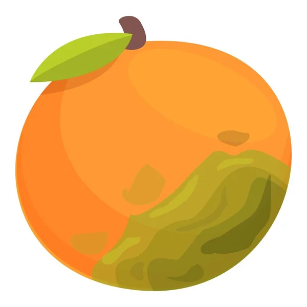 Contaminated orange icon cartoon vector. Fruit food — Stockvektor