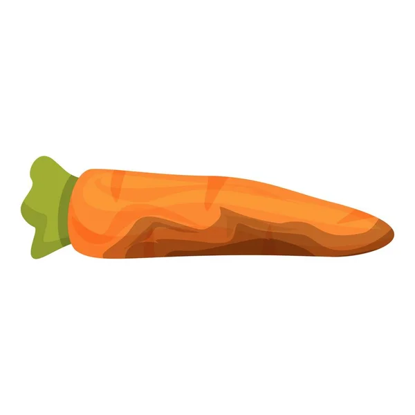 Contaminated carrot icon cartoon vector. Vegetables bacteria — Vetor de Stock