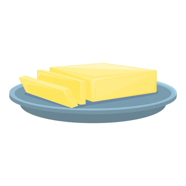 Milk cream butter icon cartoon vector. Cheese product — стоковый вектор