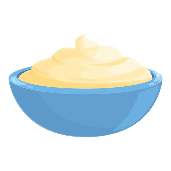 Sour bowl icono vector de dibujos animados. Productos lácteos — Vector de stock