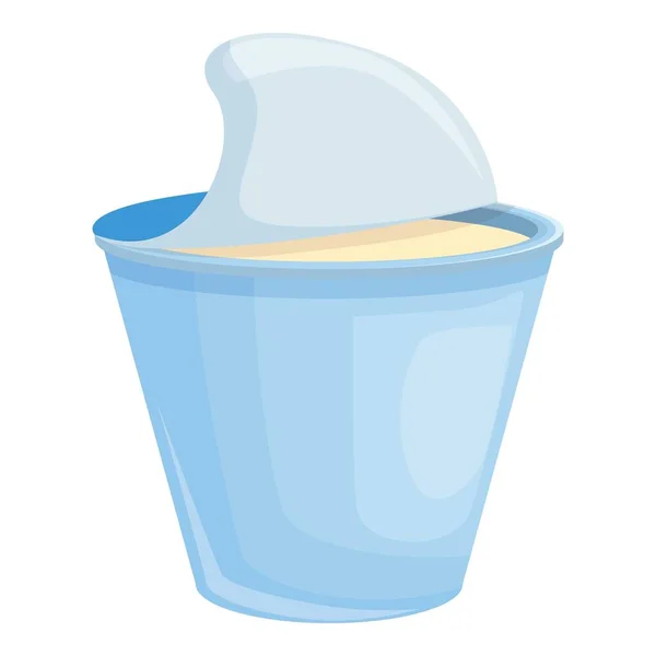 Shop yogurt icon cartoon vector. Food pack — Stockvektor