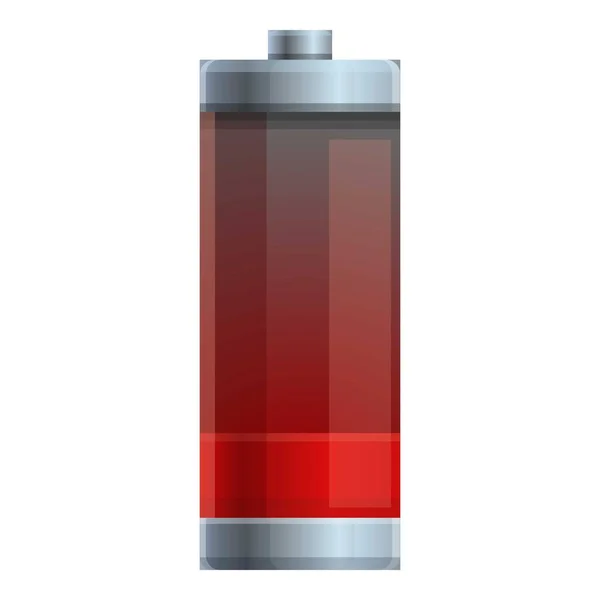 Low power battery icon cartoon vector. Charge energy — Wektor stockowy