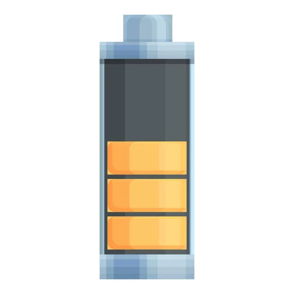 Half cell battery icon cartoon vector. Charge energy — Stockvektor