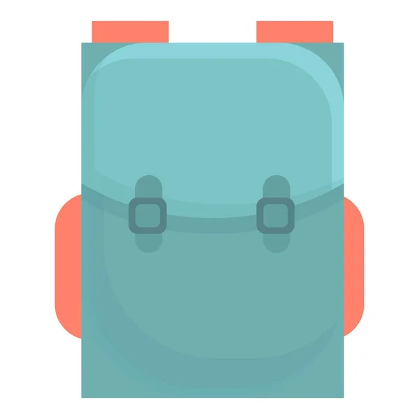 Mochila escolar icono vector de dibujos animados. Bolso trasero — Vector de stock