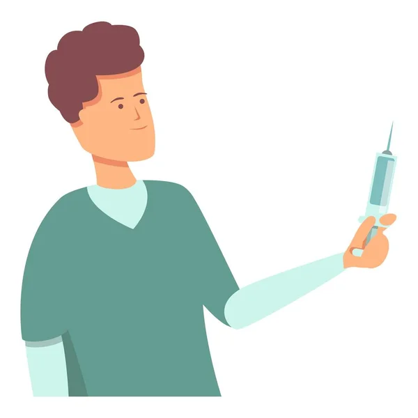 Nurse syringe icon cartoon vector. Clinic health — Stock Vector