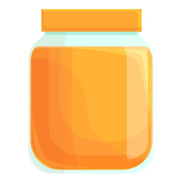 Jelly jar icon cartoon vector. Candy fruit — Stockvektor