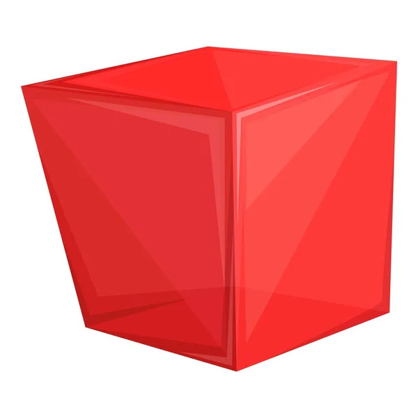 Jelly cube icon cartoon vector. Fruit candy — Stock Vector