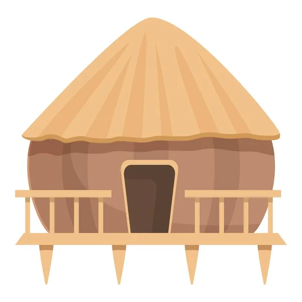 Sea bungalow icon cartoon vector. Beach house — Vector de stock