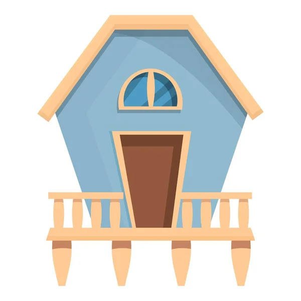 Vacation bungalow icon cartoon vector. Beach house — стоковый вектор