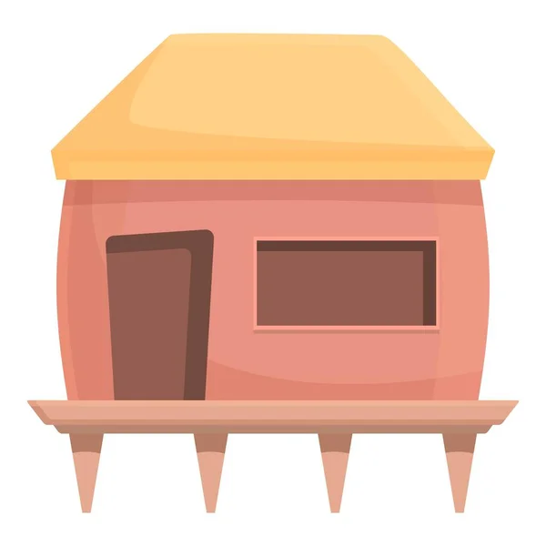 Private bungalow icon cartoon vector. Beach house — Vector de stock