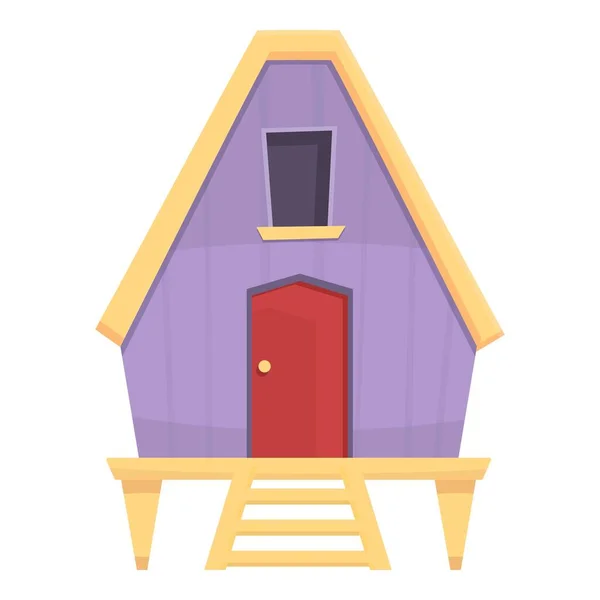 Home bungalow icon cartoon vector. Sea cottage —  Vetores de Stock