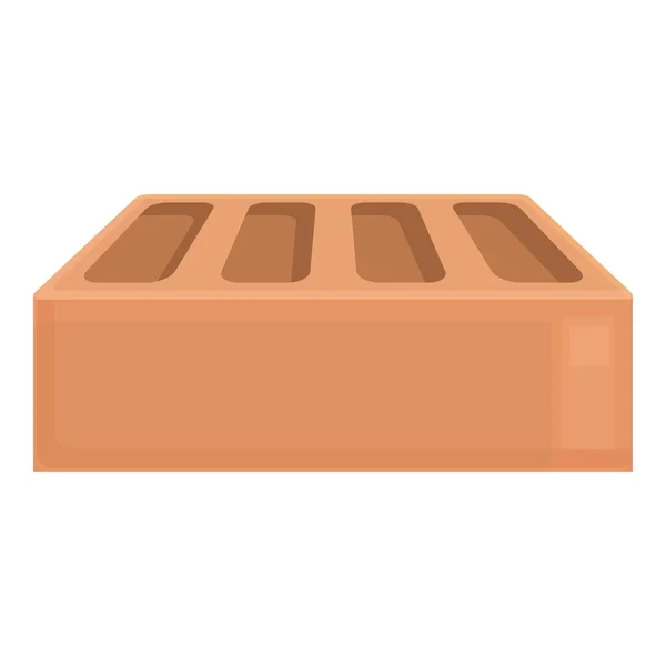 Brick wall icon cartoon vector. Mortar cement — Stok Vektör