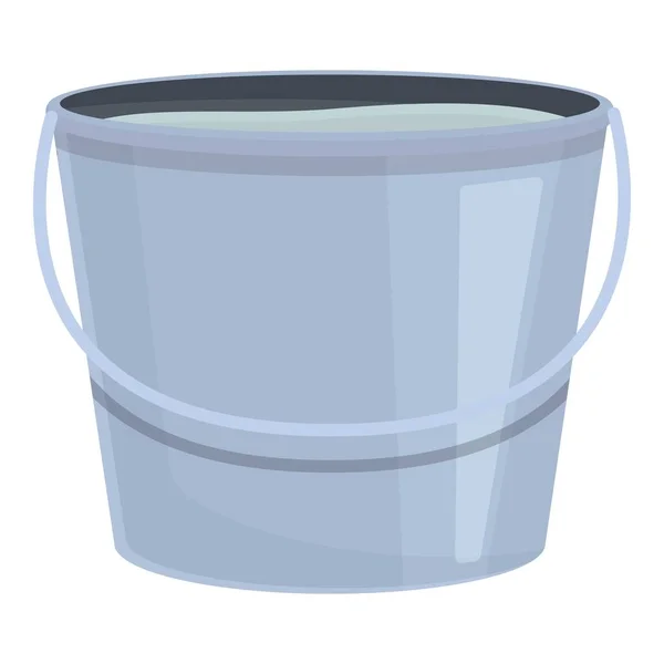 Mortar bucket icon cartoon vector. Wall cement — Vector de stock