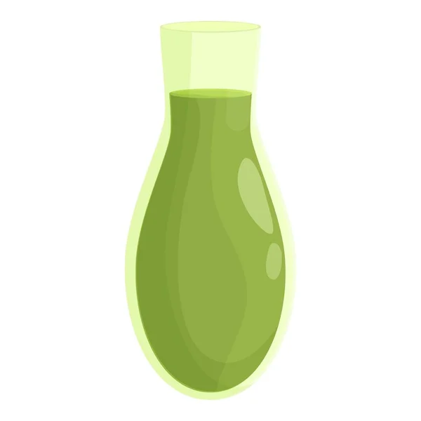 Spirulina test tube icon cartoon vector. Alga plant — Stockvektor