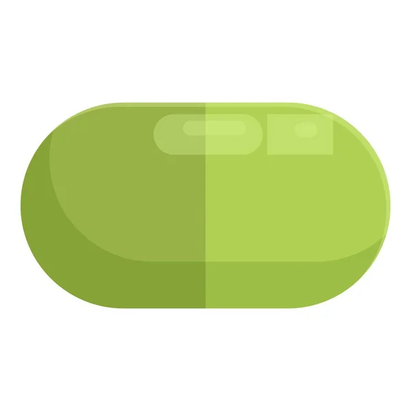 Spirulina capsule icon cartoon vector. Alga plant - Stok Vektor