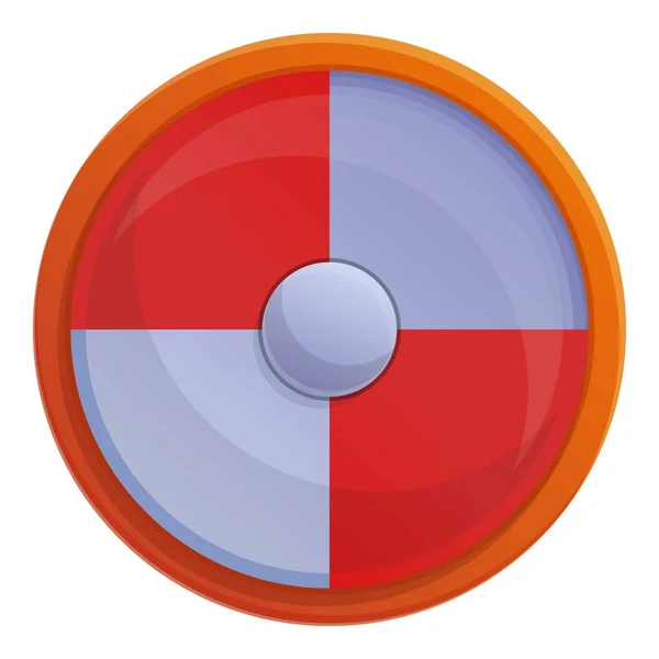 Gameplay round shield icon cartoon vector. Game ui — Image vectorielle