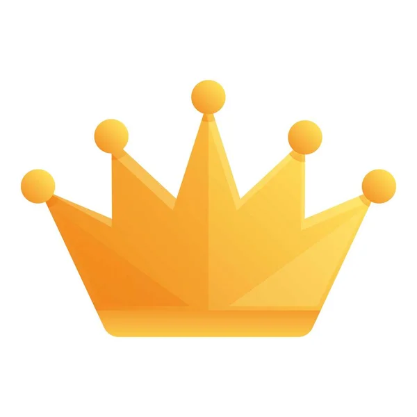 Gold crown icon cartoon vector. Casino game — Stock Vector