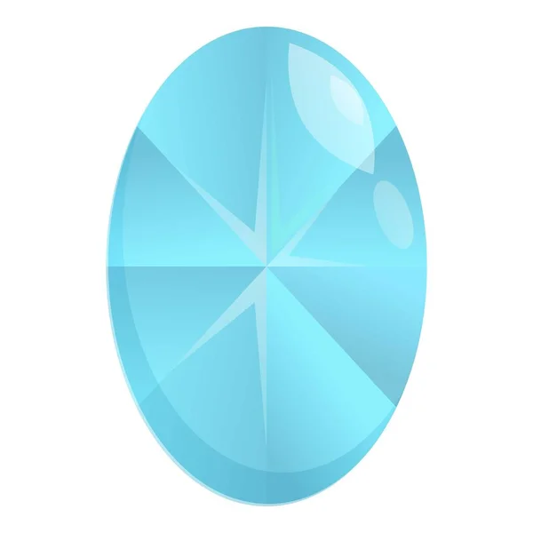 Blue gemstone icon cartoon vector. Casino game — Stok Vektör