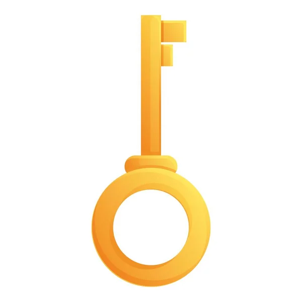 Gold key icon cartoon vector. Casino machine — Image vectorielle