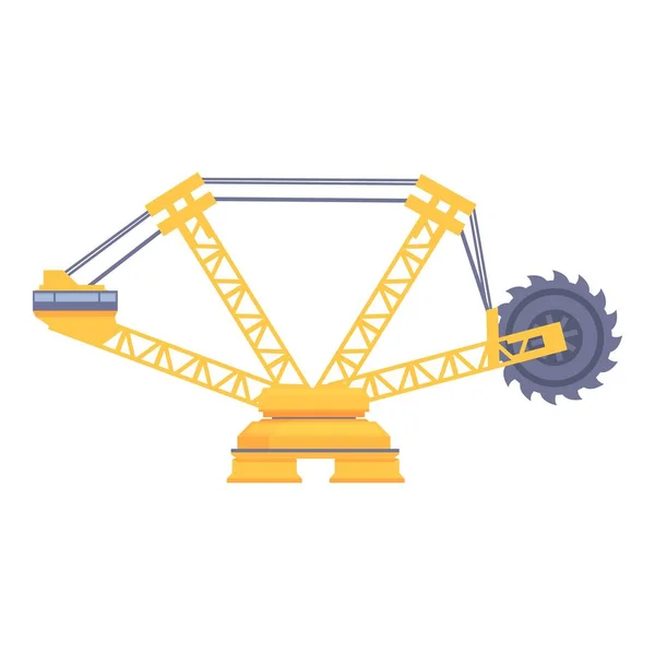 Mine excavator icon cartoon vector. Open equipment — ストックベクタ
