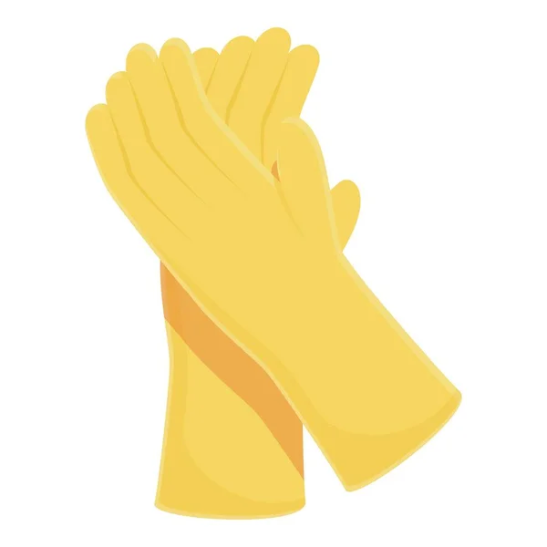 Rubber gloves icon cartoon vector. Cleaning professional — Stock Vector