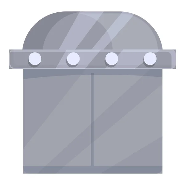 Grill pot icon cartoon vector. Cook food — Stok Vektör