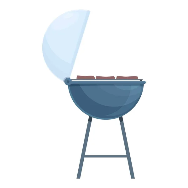 Smoke grill icon cartoon vector. Cook bbq - Stok Vektor