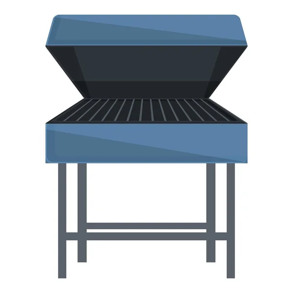 Square grill icon cartoon vector. Cook food - Stok Vektor