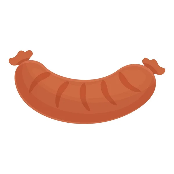 Grilled sausage icon cartoon vector. Steak party — Image vectorielle