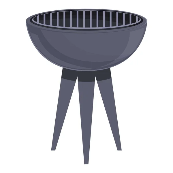 Grill party icon cartoon vector. Smoker hot — Image vectorielle