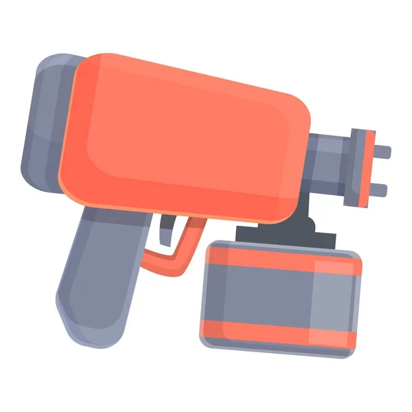 Industry car painter icon cartoon vector. Paint gun — Vetor de Stock