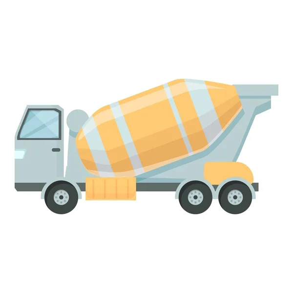 Cement truck icon cartoon vector. Concrete mixer — 스톡 벡터