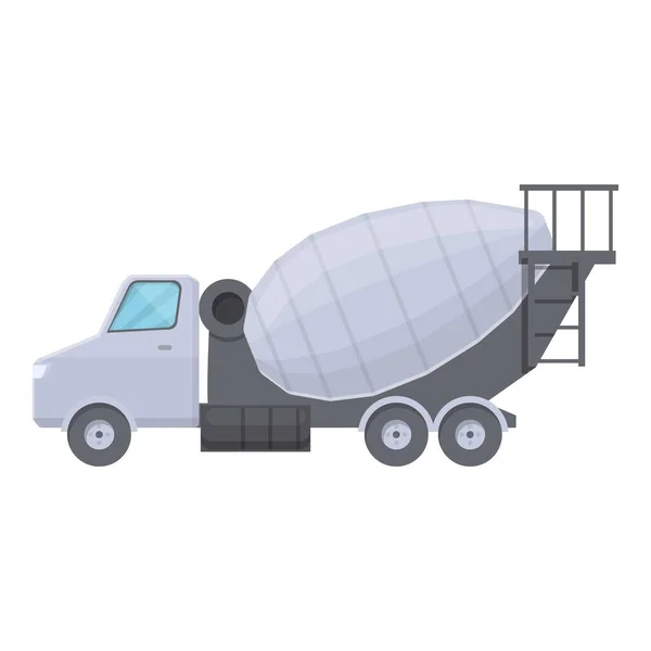 Building mixer icon cartoon vector. Concrete truck — Vettoriale Stock