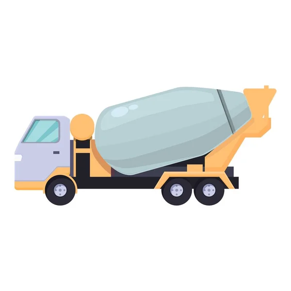 Concrete mixer icon cartoon vector. Cement truck — стоковый вектор