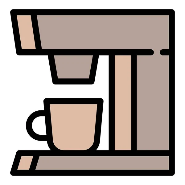 ホームコーヒーマシンのアイコンのアウトラインベクトル。カフェドリンク — ストックベクタ