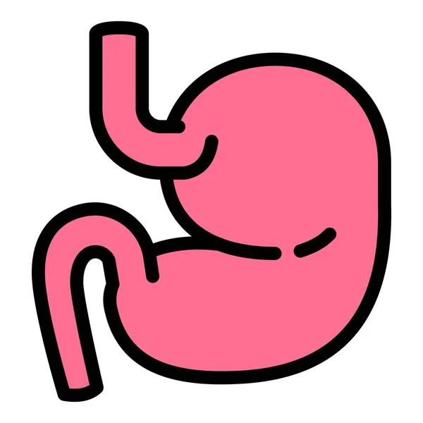 Vector de contorno de icono de donante de estómago. Donación humana — Archivo Imágenes Vectoriales
