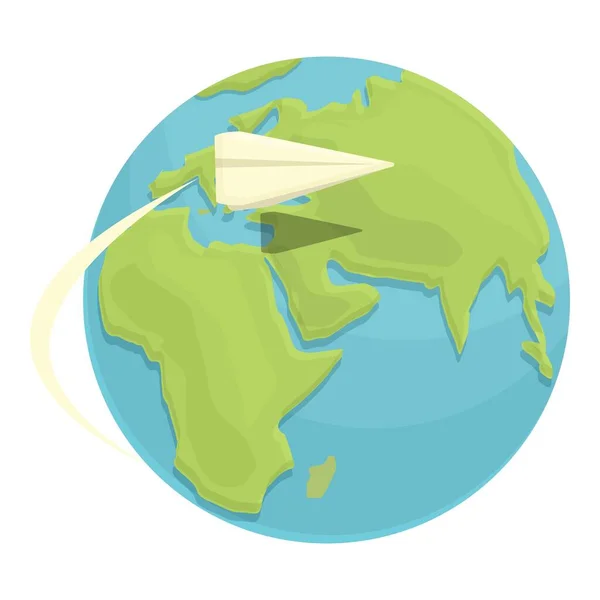 Internet globo icono de viaje vector de dibujos animados. Mapa mundial — Vector de stock