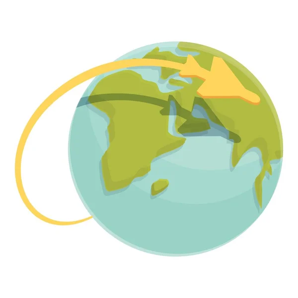 Business Planeta výlet ikona karikatura vektor. Světové cestování — Stockový vektor
