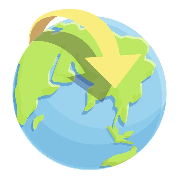 Icono de la gira mundial vector de dibujos animados. Negocios en Internet — Vector de stock