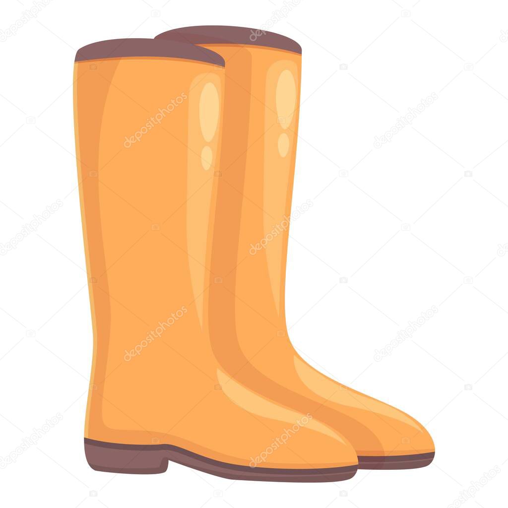 Rain boots icon cartoon vector. Water boot