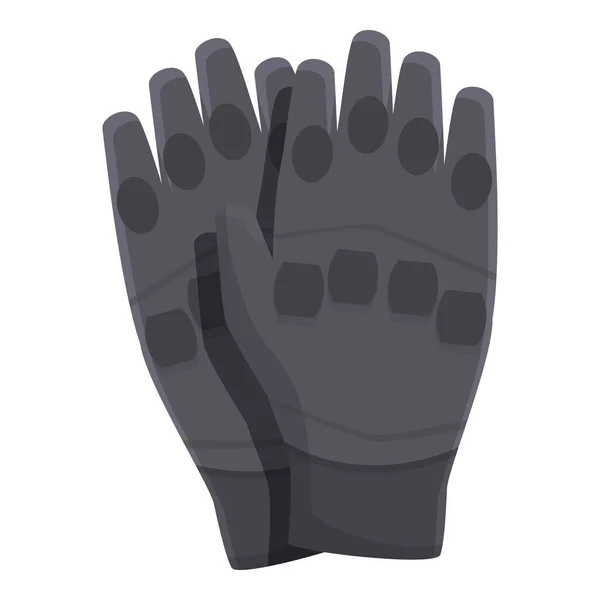 Deporte guantes de motociclista icono vector de dibujos animados. Equipo de piezas — Vector de stock