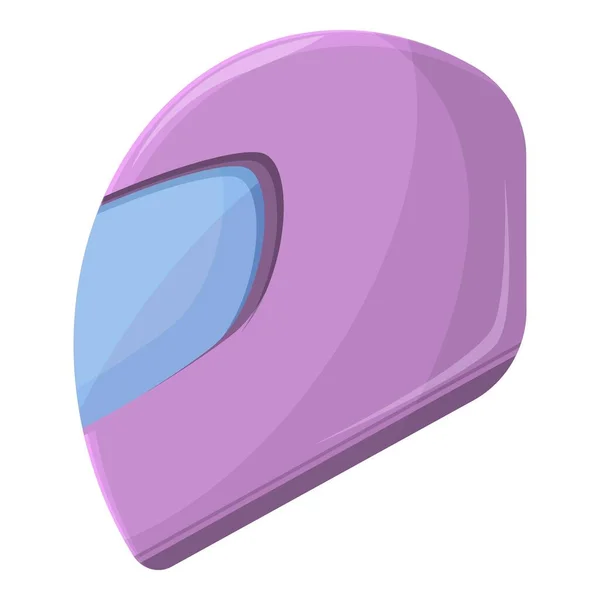 Violet helmet icon cartoon vector. Biker equipment — Stock Vector