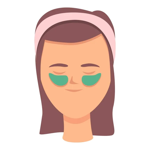 Girl eye patch icon cartoon vector. Mask face — Stock Vector