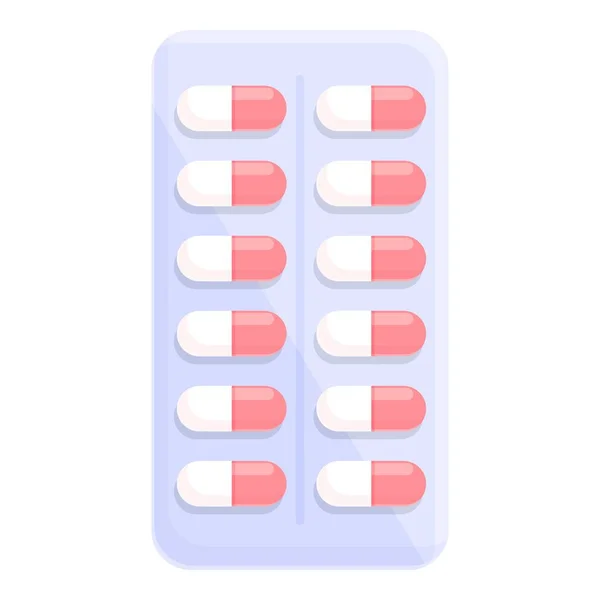 Cápsula de contracepção ícone cartoon vector. Controle fêmea — Vetor de Stock